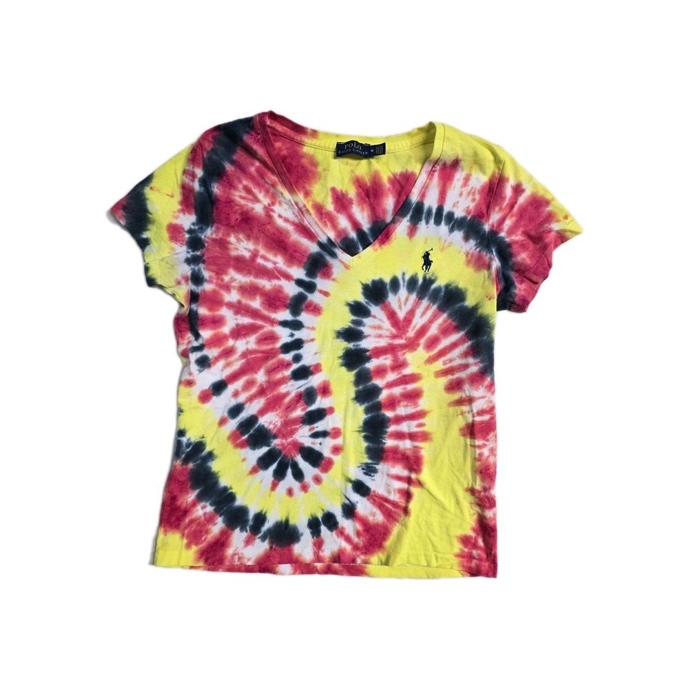 Polo Ralph Lauren Women's ‎ Tie Dye Tshirt M Vneck